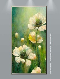 清新花卉玄关装饰画