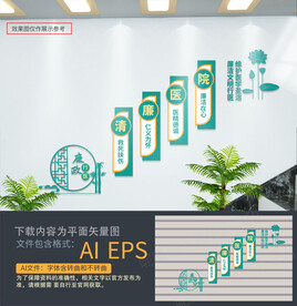 清廉医院楼梯文化墙
