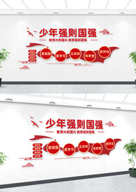 少年强则国强学校少先队文化墙