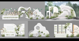 白绿户外婚礼效果图