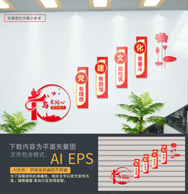 党建楼梯文化墙