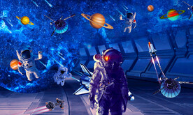 太空宇航员背景墙