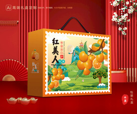红美人包装 橙子礼盒