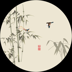 新中式手绘花鸟国画装饰画