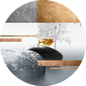 新中式麋鹿装饰画