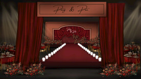 红色婚礼仪式区