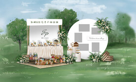 户外婚礼甜品区