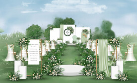 白绿色户外仪式区