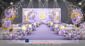 紫色婚礼仪式区