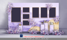 紫色照片展示区