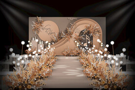 咖色婚礼仪式区