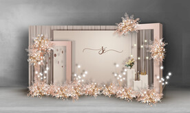 香槟色婚礼迎宾区