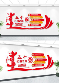 五个必由之路学习报告文化墙