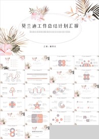 清新莫兰迪总结计划汇报PPT