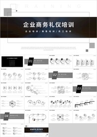 黑色企业商务礼仪培训PPT