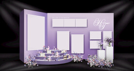紫色婚礼展示区