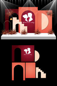 新中式婚礼现场KT板设计