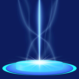 冲击波蓝色科技聚焦闪电曲线背景