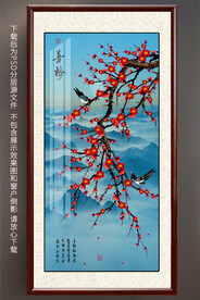 玄关梅花装饰画