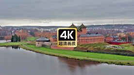 西欧海边城镇古堡美景