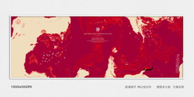 水墨红色装饰画