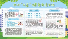 预防防治三高健康教育宣传栏