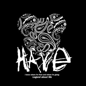 佩斯利剪影熊头图案