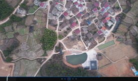 农村航拍村庄美景