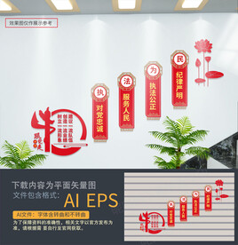 警营楼梯文化墙