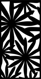 菊花室内背景镂空花雕刻