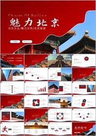 印象北京旅游旅行游玩ppt