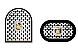 黑白格复古地垫