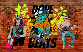 嘻哈摇滚背景设计