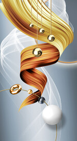 装饰画 抽象曲线 飘带