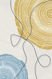 莫兰迪色年轮艺术装饰画素材