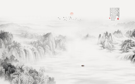 新中式电视背景墙