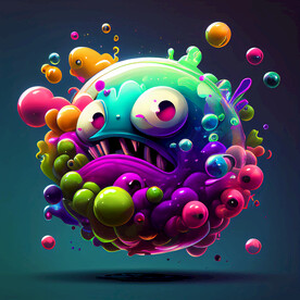 个性手绘泡泡插画