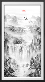 竖式山水画