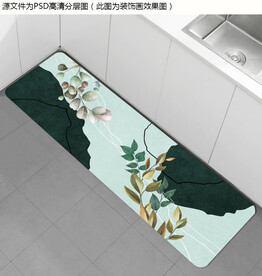 小清新厨房地垫