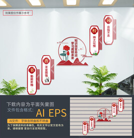 校园楼梯文化墙