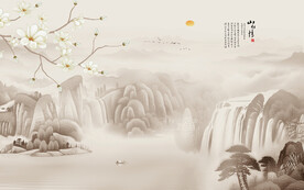 水墨国画山水情