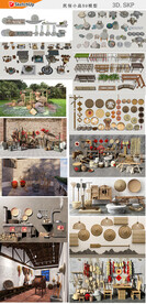 民俗小品SU模型 