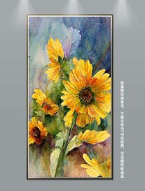 手绘向日葵装饰画