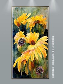 手绘向日葵装饰画