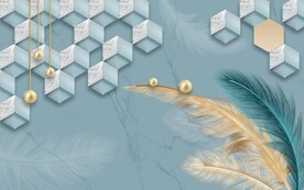 大理石立体背景墙