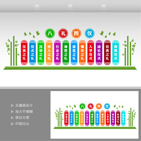 八礼四仪文化墙 