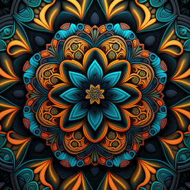 同心八瓣花地毯