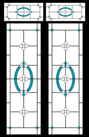 高清分层透明底推拉门打印图一套