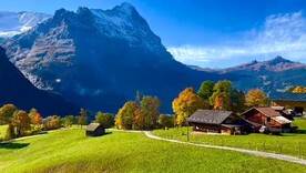 4K高清欧洲高山草地风景