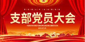 支部党员大会展板